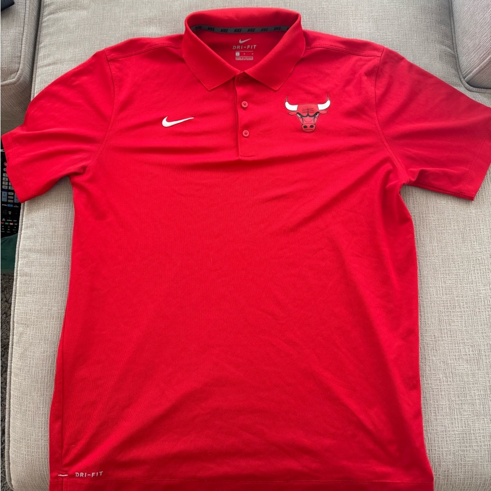 Nike Red Chicago Bulls Performance Polo Shirt